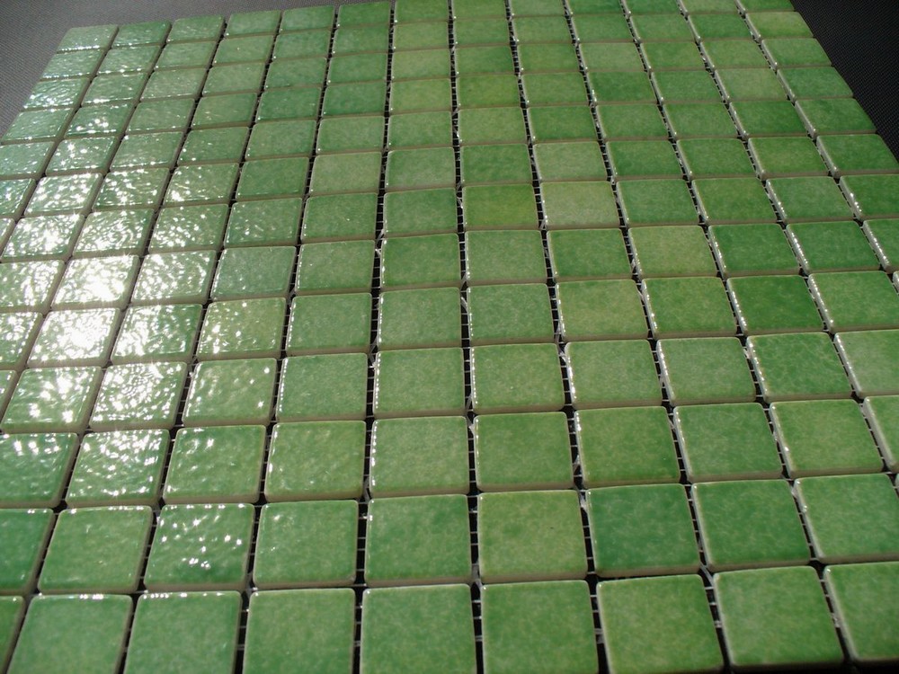 mozaika ceramiczna zielona błyszcząca 2,5 x 2,5 cm clairiere AG21 - Briare