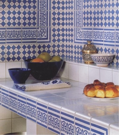 Carre aranacja kuchenna seria Les Classiques dekoracja Carre Bleu - gres emaliowany 11 x 11