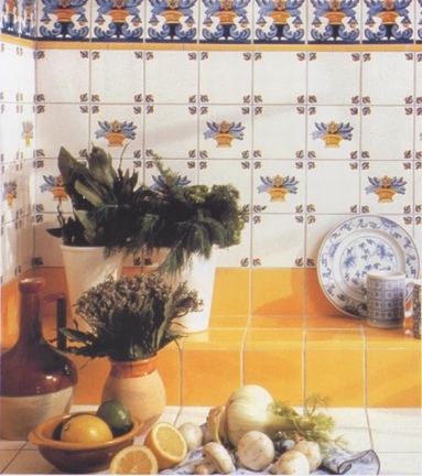 Carre pytka kuchenna seria Melodie dekoracja Cordon bleu - glazura 10 x 10 cm