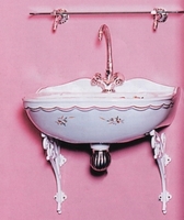 Umywalka ceramiczna Charles rcznie malowana - Herbeau Francja