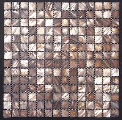mozaika perowa brzowa kwadratowa 2 x 2 cm 