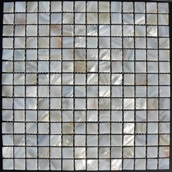 mozaika perowa kremowa kwadratowa 2 x 2 cm 