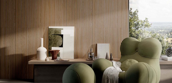 Lamele ceramiczne Rondne Ceramica seria Canne 3D