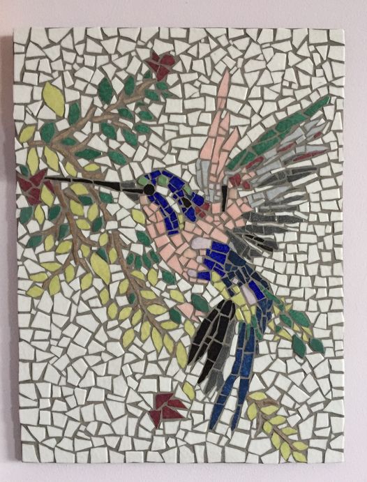 Mozaika artystyczna. Obraz mozaikowy - Koliber. Autor Pani Magdalena Gawrecka-Jabłońska