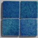 mozaika niebieska kolor morski niebiesko-zielony 2,5 x 2,5 cm błyszcząca ceramiczna - porcelanowa Galapagos AG 32 - Briare