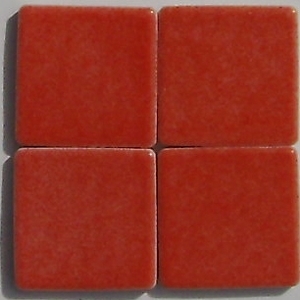 zinnia AG70 mozaika ceramiczna - porcelanowa 2,5 x 2,5 cm błyszcząca kolor czerwony koralowy - Briare