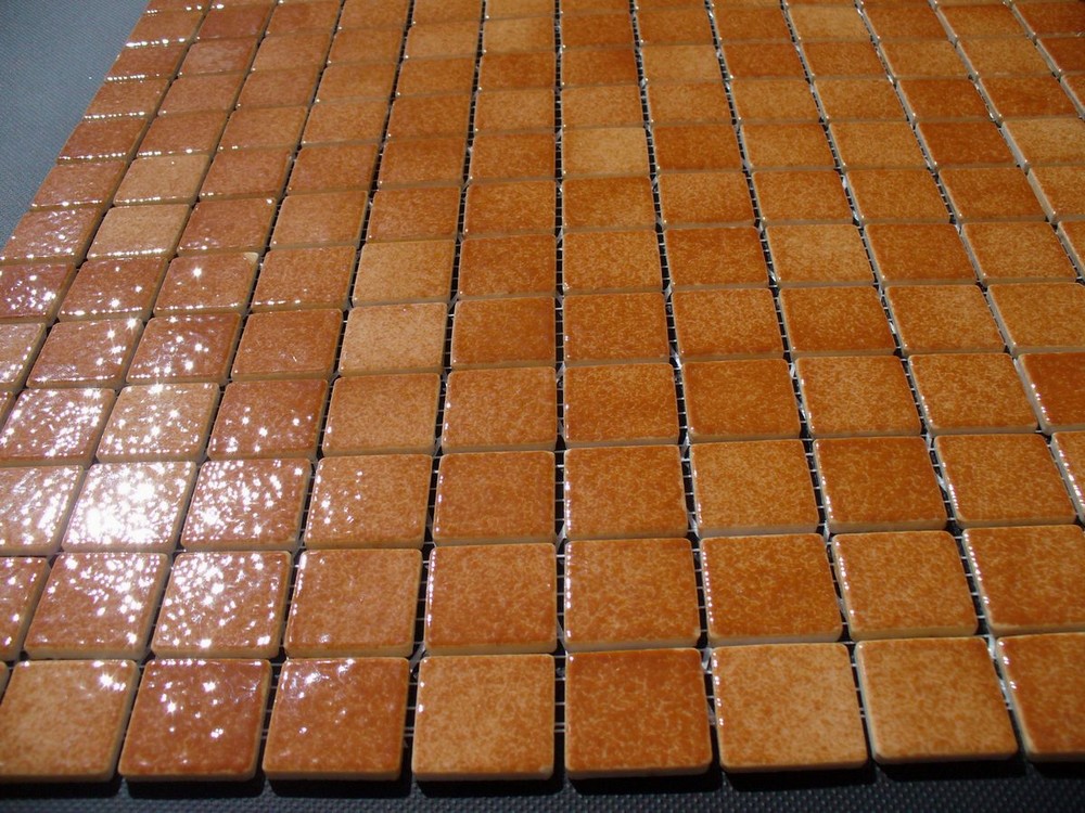 mozaika ceramiczna jasno brązowa, ceglasta błyszcząca 2,5 x 2,5 cm coriandre AG35 - Briare