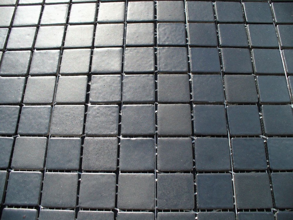 mozaika ceramiczna czarna matowa 2,5 x 2,5 cm fusain AG64 - Briare