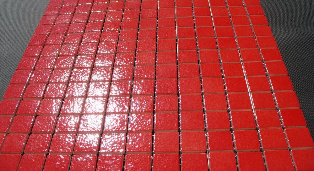 mozaika ceramiczna czerwona błyszcząca 2,5 x 2,5 cm Mandarine AG39 - Briare