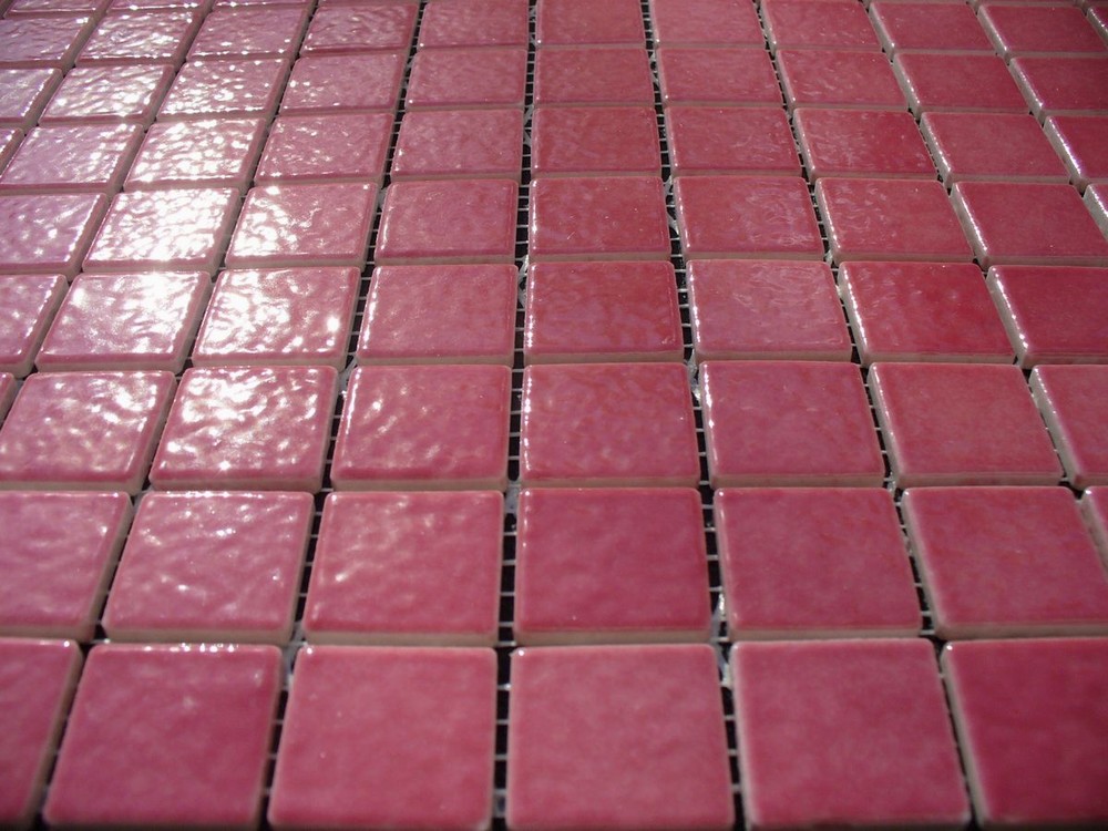 mozaika ceramiczna różowa błyszcząca 2,5 x 2,5 cm fuchsia AG37 - Briare