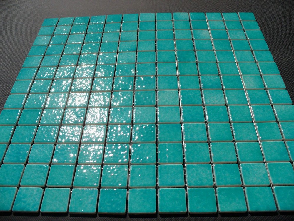 mozaika ceramiczna zielona błyszcząca 2,5 x 2,5 cm fidji AG74 - Briare
