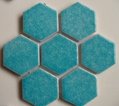 mozaika ceramiczna - porcelanowa heksagonalna seledynowa błyczcząca - bahamas - producent: Emaux de Briare