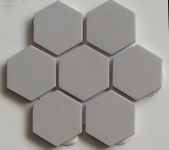 mozaika ceramiczna - porcelanowa heksagonalna jasno szara matowa - cendre - producent: Emaux de Briare