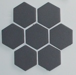mozaika ceramiczna - porcelanowa heksagonalna antracytowa matowa - lave - producent: Emaux de Briare mozaika ceramiczna - porcelanowa heksagonalna antracytowa matowa - lave - producent: Emaux de Briare