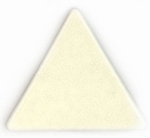 mozaika ceramiczna - porcelanowa trójkątna kremowa błyszcząca - chanvre - producent: Emaux de Briare