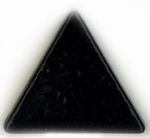 mozaika ceramiczna - porcelanowa trójkątna czarna błyszcząca - ebene - producent: Emaux de Briare