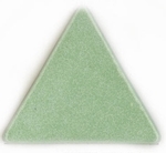 mozaika ceramiczna - porcelanowa trójkątna jasno zielona błyszcząca - jade - producent: Emaux de Briare
