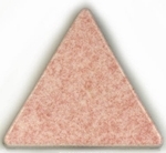 mozaika ceramiczna - porcelanowa trójkątna jasno różowa błyszcząca - lilium - producent: Emaux de Briare