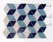 dekor merida - mozaika ceramiczna - porcelanowa z trójkątów