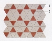 dekor panama - mozaika ceramiczna - porcelanowa z trójkątów