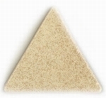 mozaika ceramiczna - porcelanowa trójkątna beżowa błyszcząca - shantung - producent: Emaux de Briare