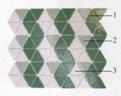 dekor tampico - mozaika ceramiczna - porcelanowa z trójkątów