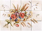 dekor Fleurs des champs 12 płytek 11 x 11 cm