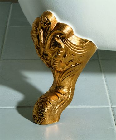 Noga żeliwna typu Hippocampes w starym złocie Herbeau Francja