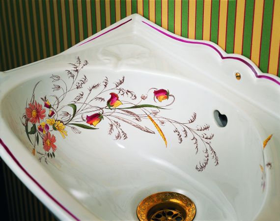 Umywalka Charly rcznie malowana - Herbeau