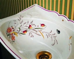 Umywalka ceramiczna Charly ręcznie malowana - Herbeau Francja