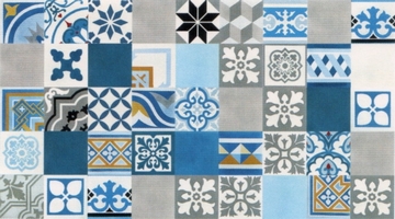 Płytki cementowe - wzory dywanowe patchwork