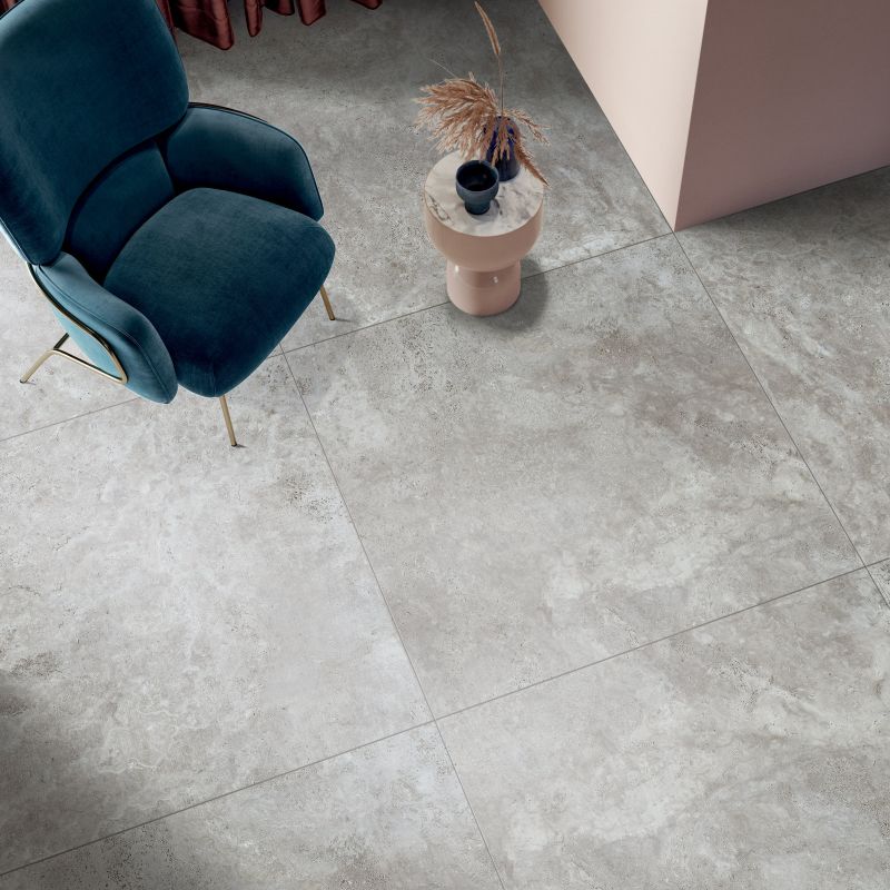 płytka Flaviker Navona Grey Cross 120 x 120 przykładowa aranżacja pokoju
