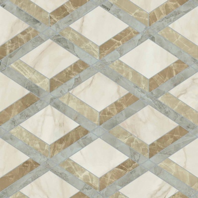 Versace Tarsia Lozenge Avorio Lux 3D