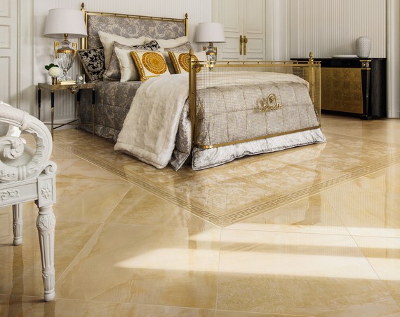 płytka marmuropodobna Versace Marble Oro przykładowa aranżacja