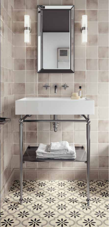 Ceramiche Grazia Shades of Art Giralda Gravel-Charcoal, Modna i jednocześnie ponadczasowa łazienka.