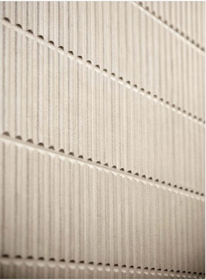 Biała płytka 3D w prążki Piemme Homey Stripes White Mat