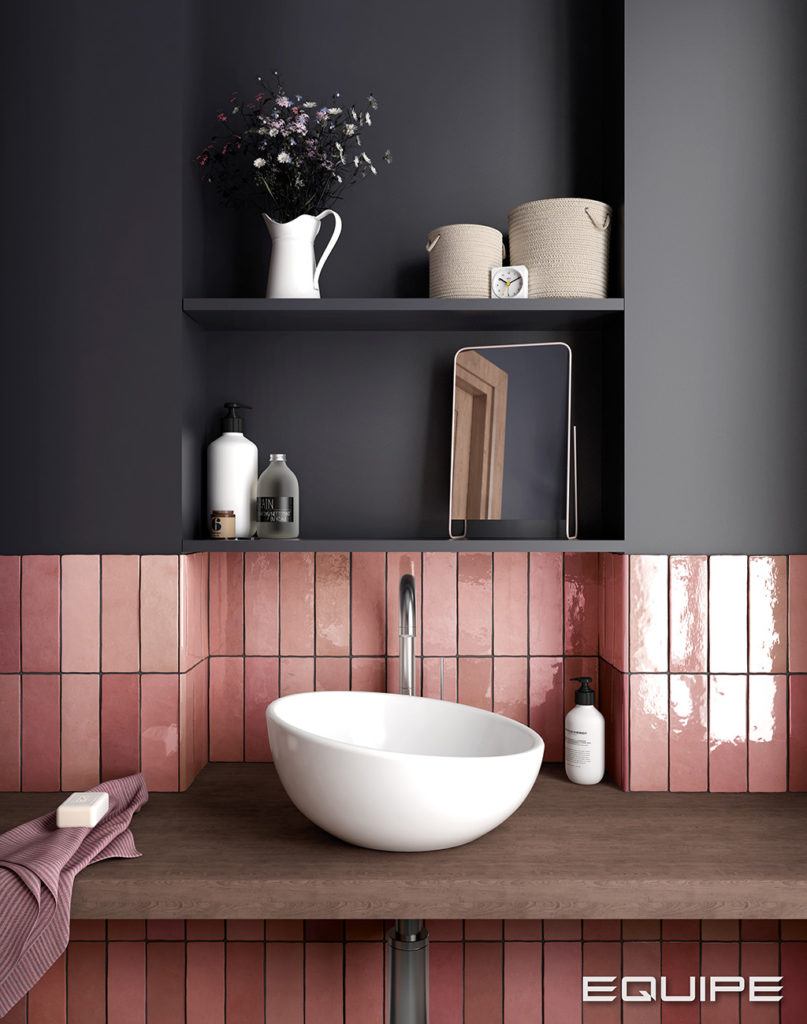 Artisan Rose, cegiełki Equipe na ściany.
