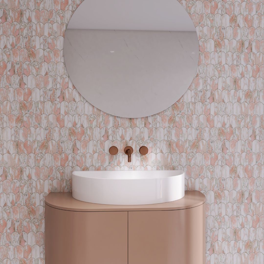 Wachlarzyki marmurowe na ścianę Raw Decor - Rose Marble Wachlarzyki marmurowe na ścianę Raw Decor - Rose Marble